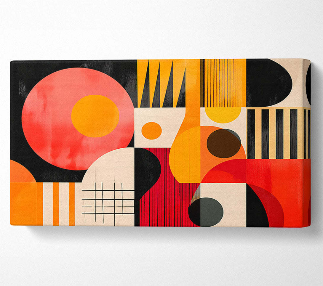  A Canvas Print of Crimson Orange Abstract Canvas Print