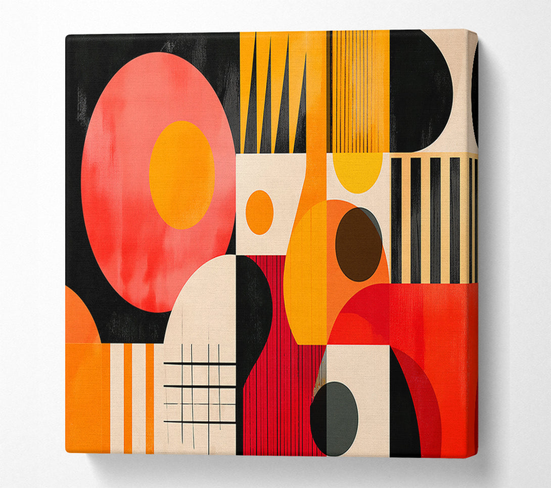  A Canvas Print of Crimson Orange Abstract Canvas Print