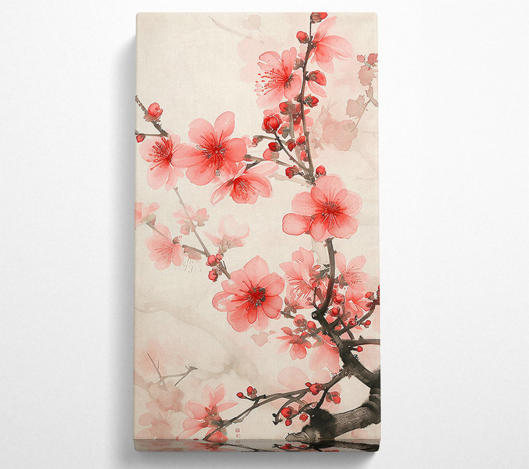  A Canvas Print of Pink Blossom Whispers Canvas Wall Art