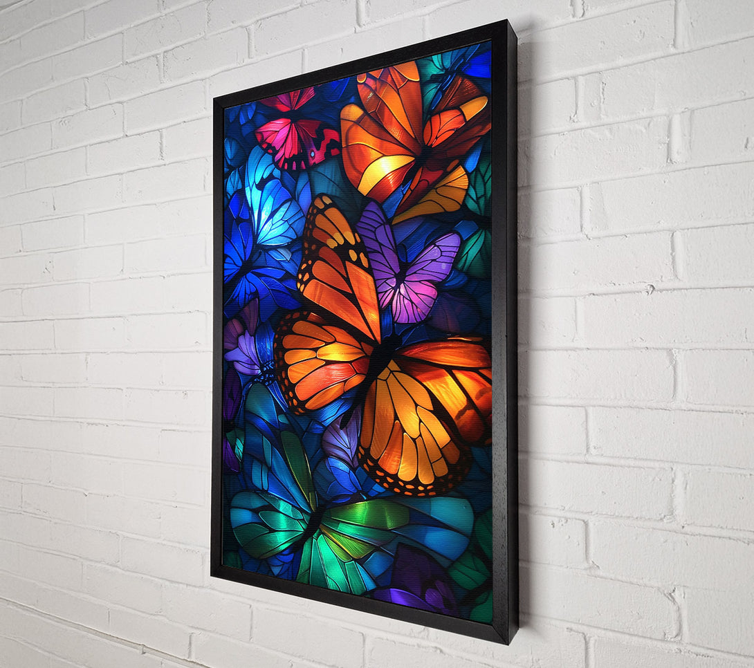  A Canvas Print of Orange Butterfly Symphony Canvas Print