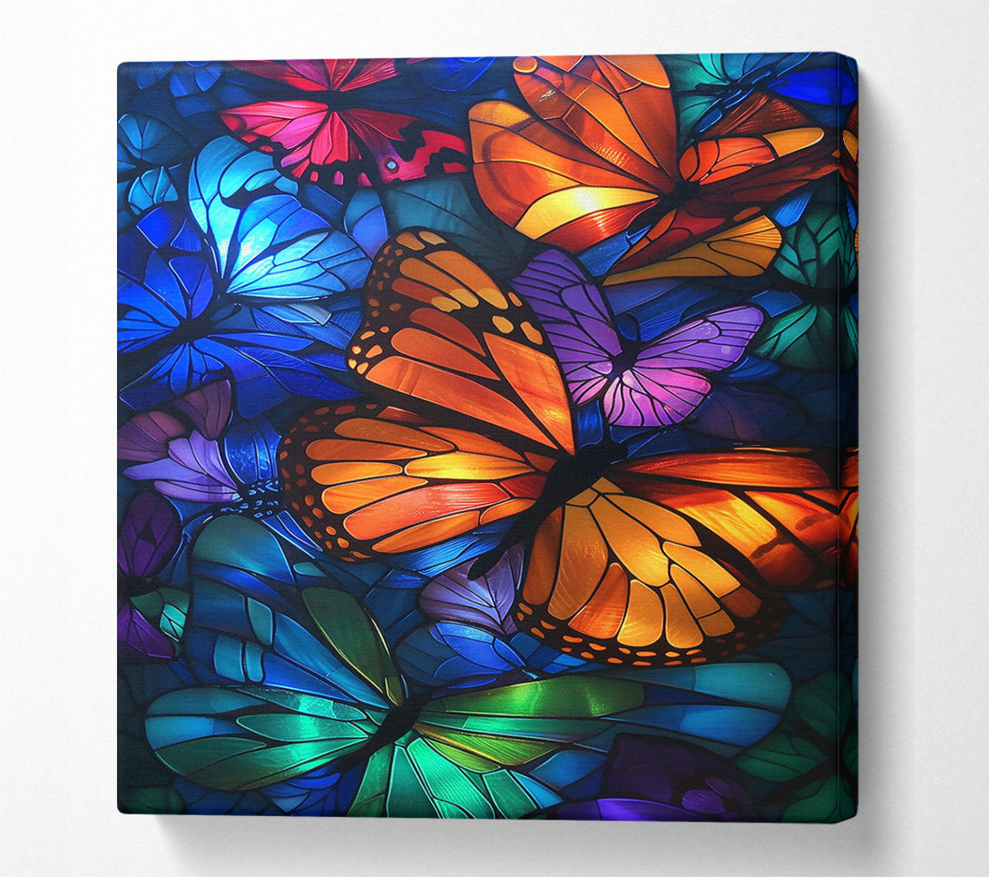  A Canvas Print of Orange Butterfly Symphony Canvas Print