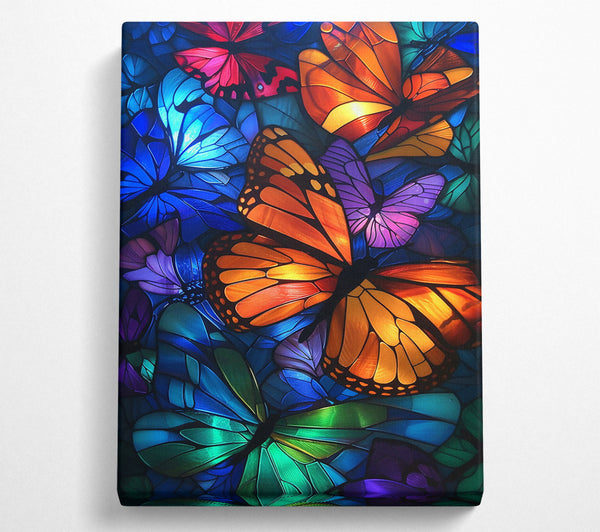 Orange Butterfly Symphony Canvas Print