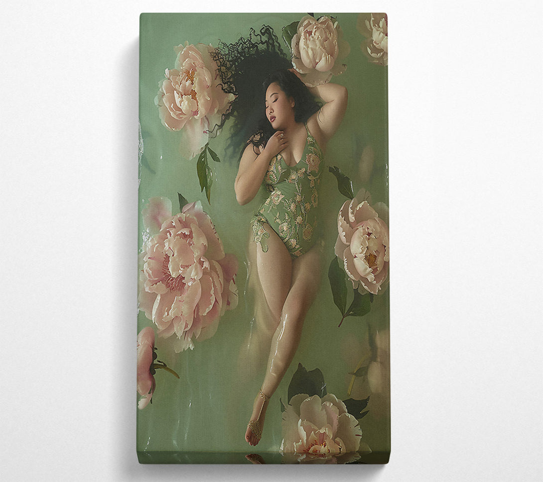  A Canvas Print of Emerald Water Bloom Canvas Print