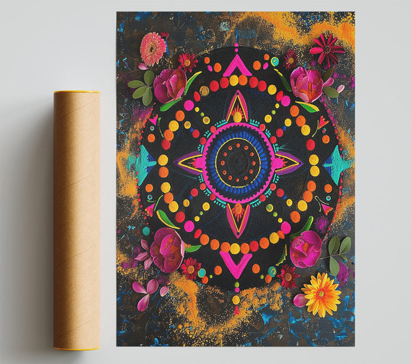 Black And Yellow Mandala