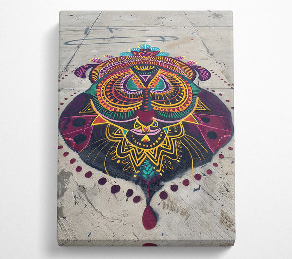  A Canvas Print of Crimson Mandala Dream Canvas Art