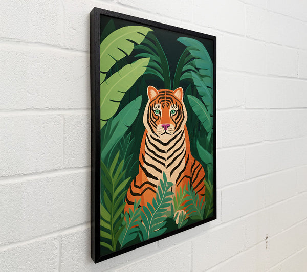 Tiger Exotic Jungle Leaves