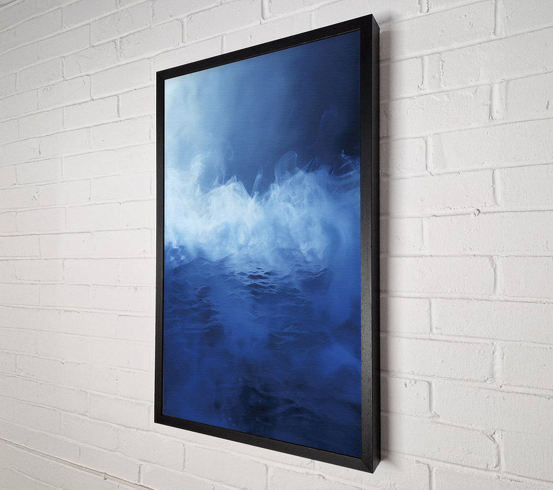  A Canvas Print of Azure Smoke Waves Canvas Art
