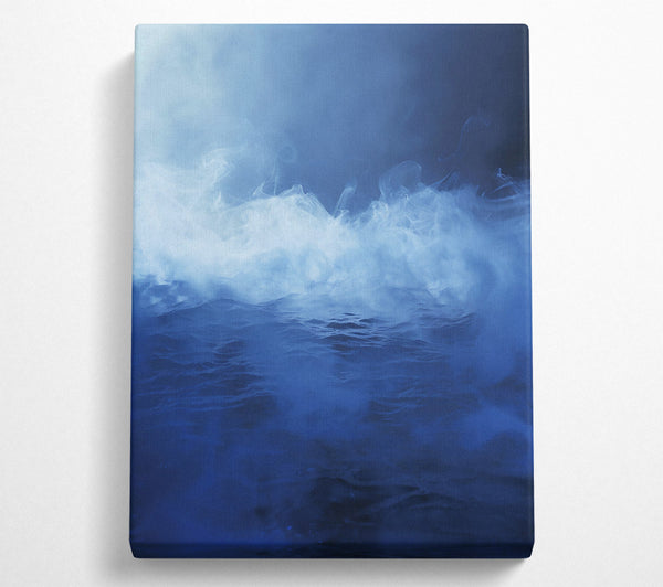 A Canvas Print of Azure Smoke Waves Canvas Art