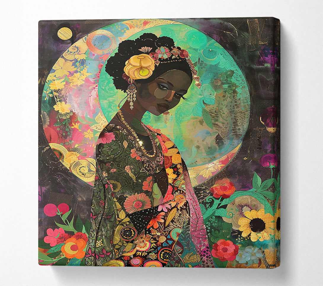  A Canvas Print of Emerald Moon Maiden Canvas Print