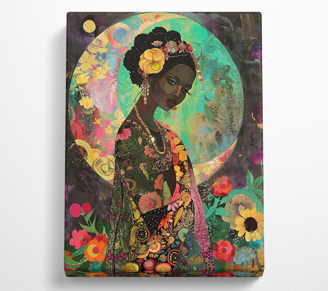  A Canvas Print of Emerald Moon Maiden Canvas Print