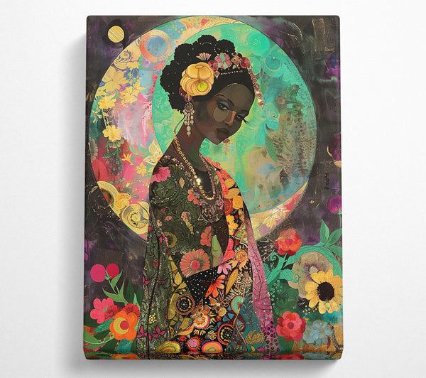  A Canvas Print of Emerald Moon Maiden Canvas Print