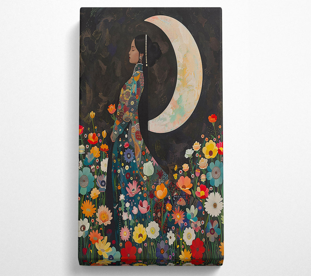  A Canvas Print of Golden Moon Garden Canvas Print