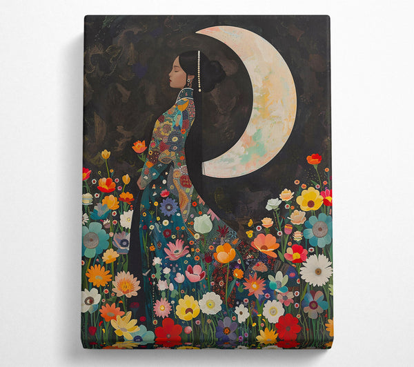  A Canvas Print of Golden Moon Garden Canvas Print