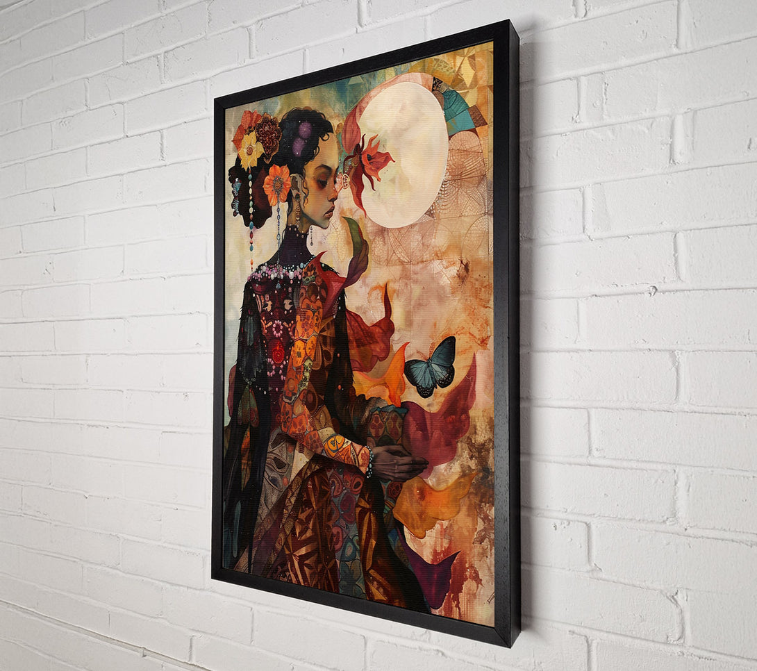  A Canvas Print of Crimson Moonlit Dreams Canvas Art