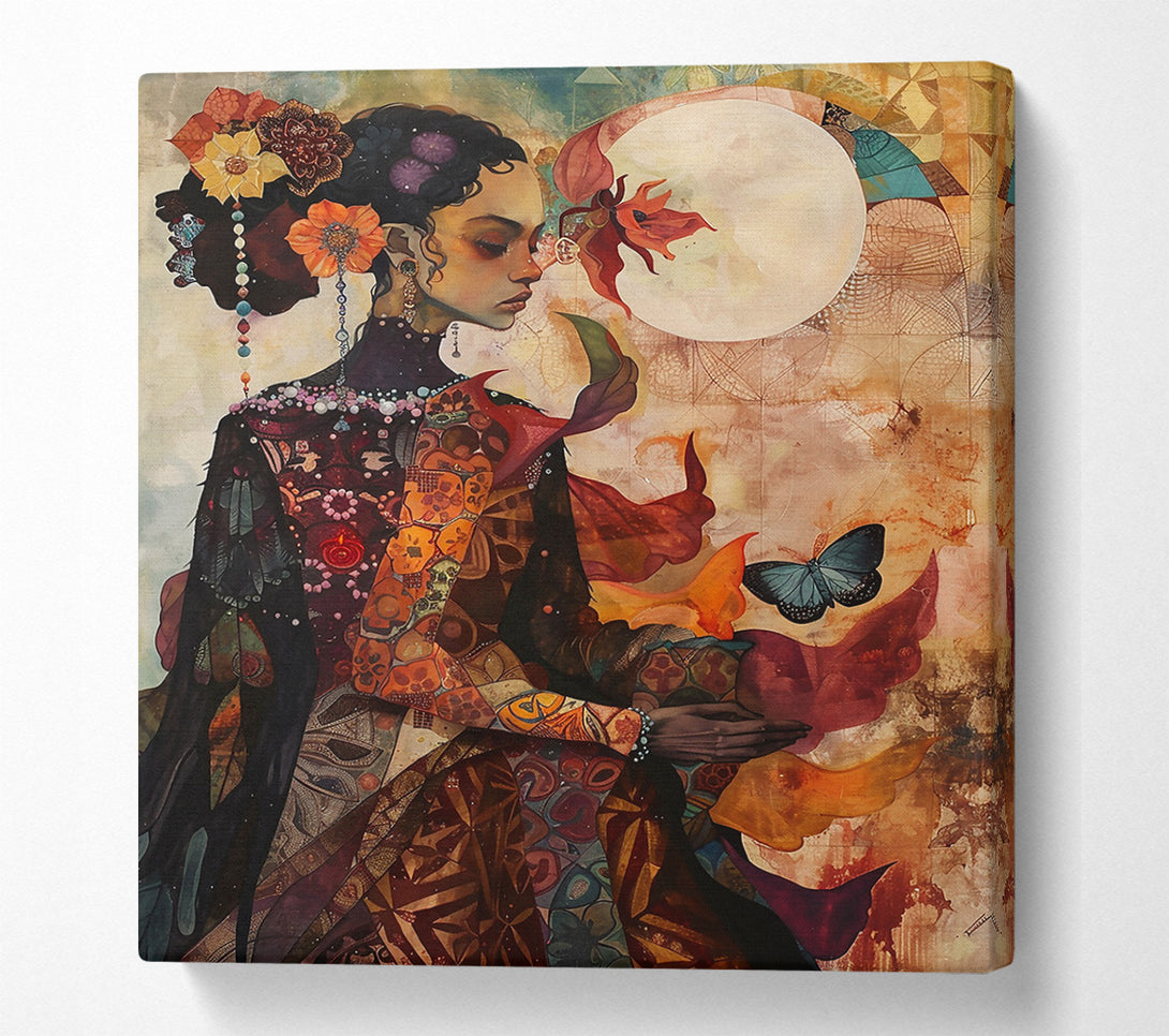  A Canvas Print of Crimson Moonlit Dreams Canvas Art