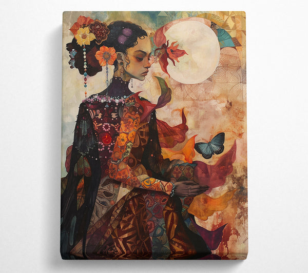  A Canvas Print of Crimson Moonlit Dreams Canvas Art