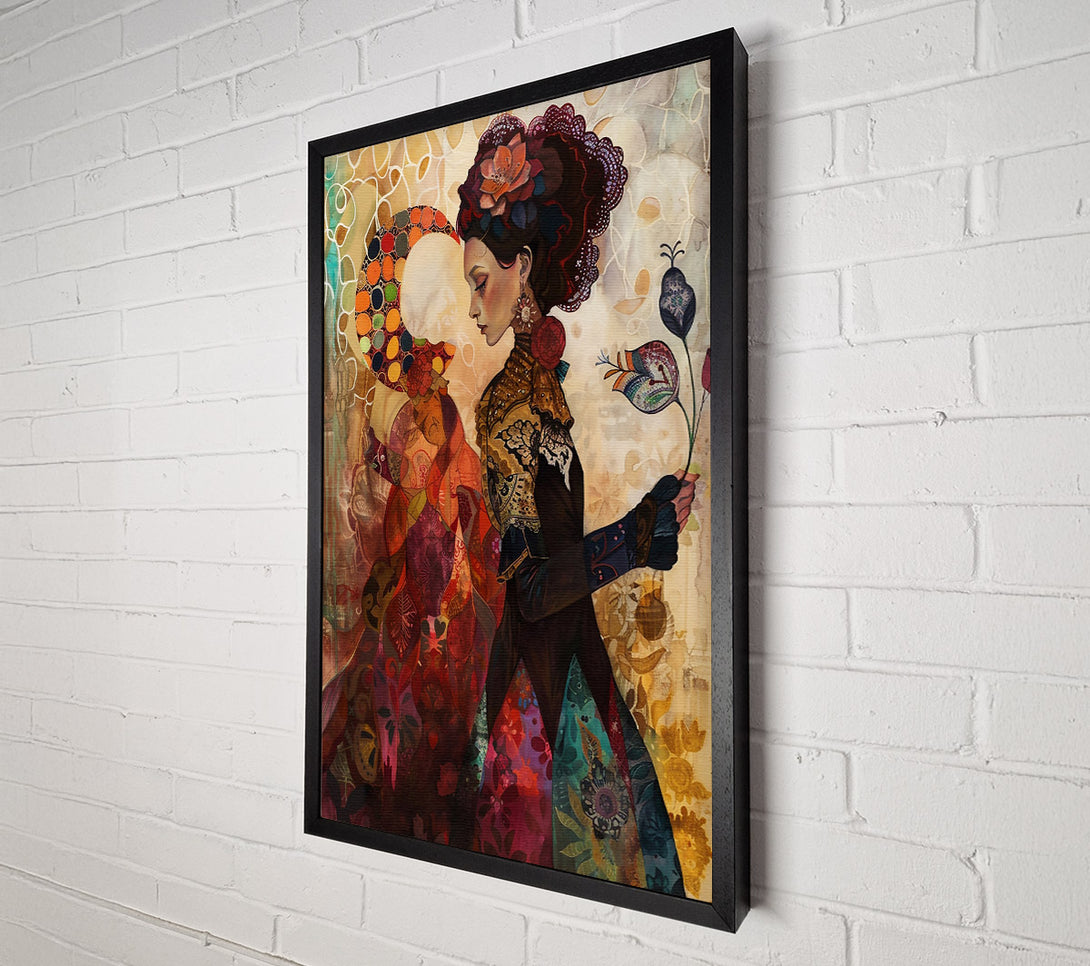  A Canvas Print of Midnight Floral Dreams Canvas Wall Art