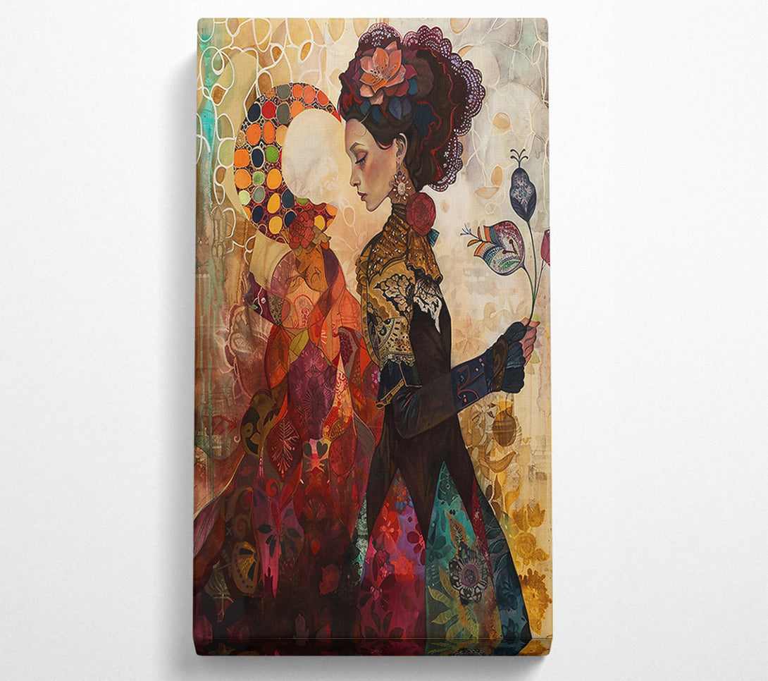  A Canvas Print of Midnight Floral Dreams Canvas Wall Art