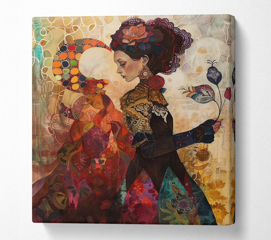  A Canvas Print of Midnight Floral Dreams Canvas Wall Art