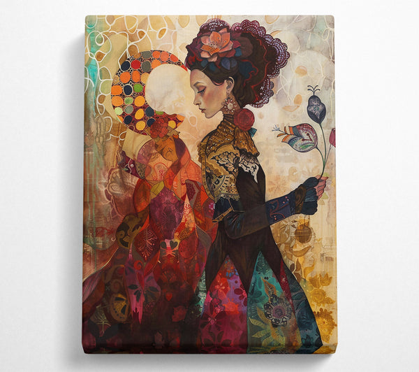  A Canvas Print of Midnight Floral Dreams Canvas Wall Art