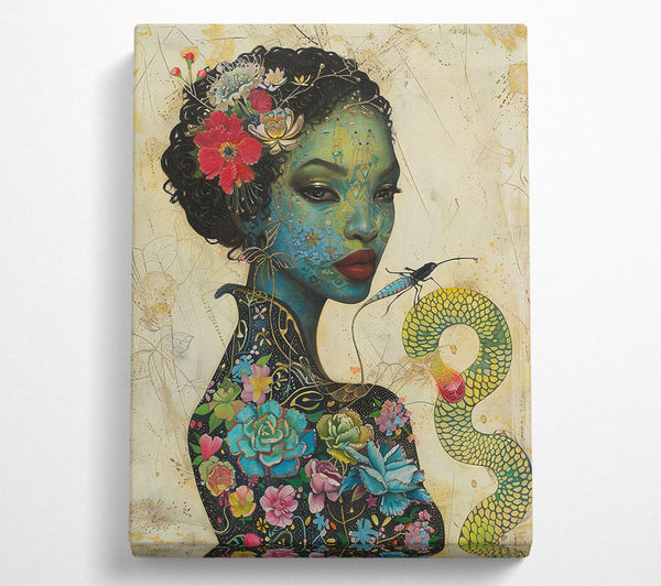  A Canvas Print of Emerald Serpent'S Dream Canvas Art