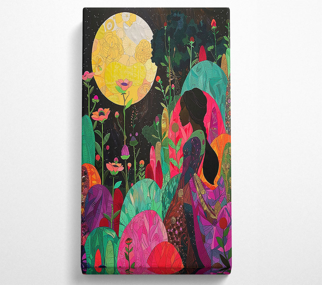  A Canvas Print of Pink Moon Garden Canvas Art