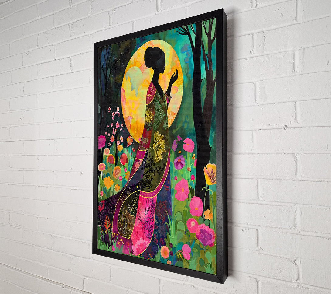  A Canvas Print of Golden Moonlight Reverie Canvas Print