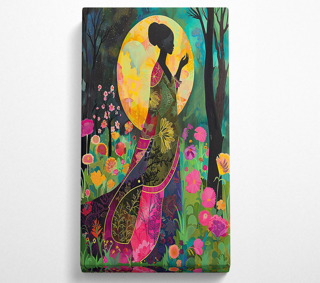  A Canvas Print of Golden Moonlight Reverie Canvas Print