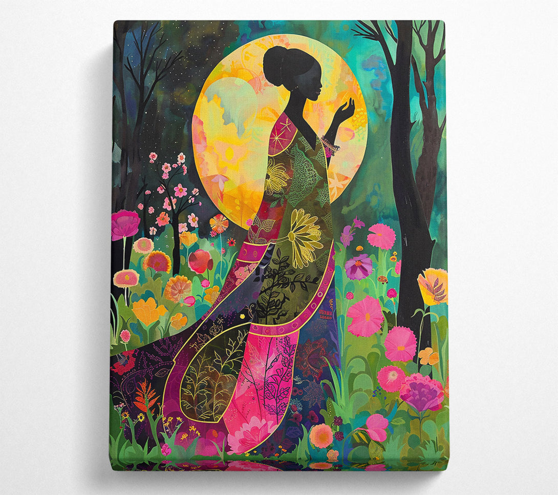  A Canvas Print of Golden Moonlight Reverie Canvas Print