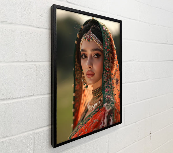 Orange Veiled Bride
