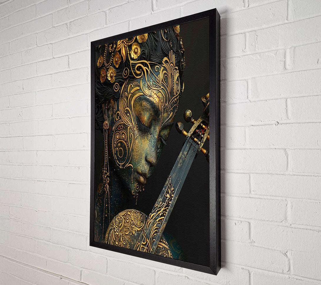  A Canvas Print of Emerald Gold Symphony Canvas Art