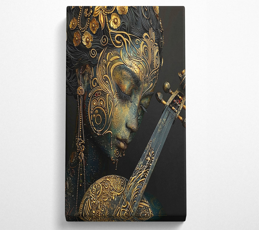  A Canvas Print of Emerald Gold Symphony Canvas Art