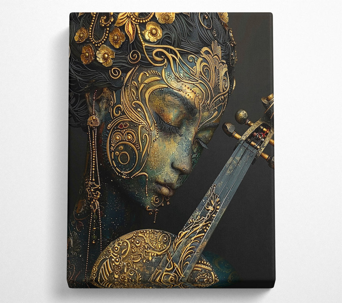  A Canvas Print of Emerald Gold Symphony Canvas Art