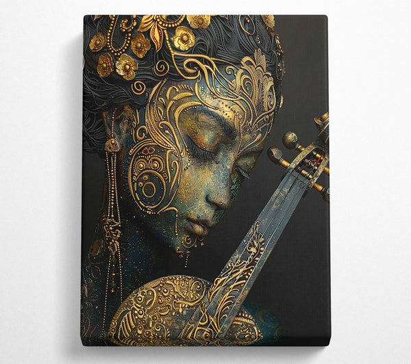  A Canvas Print of Emerald Gold Symphony Canvas Art