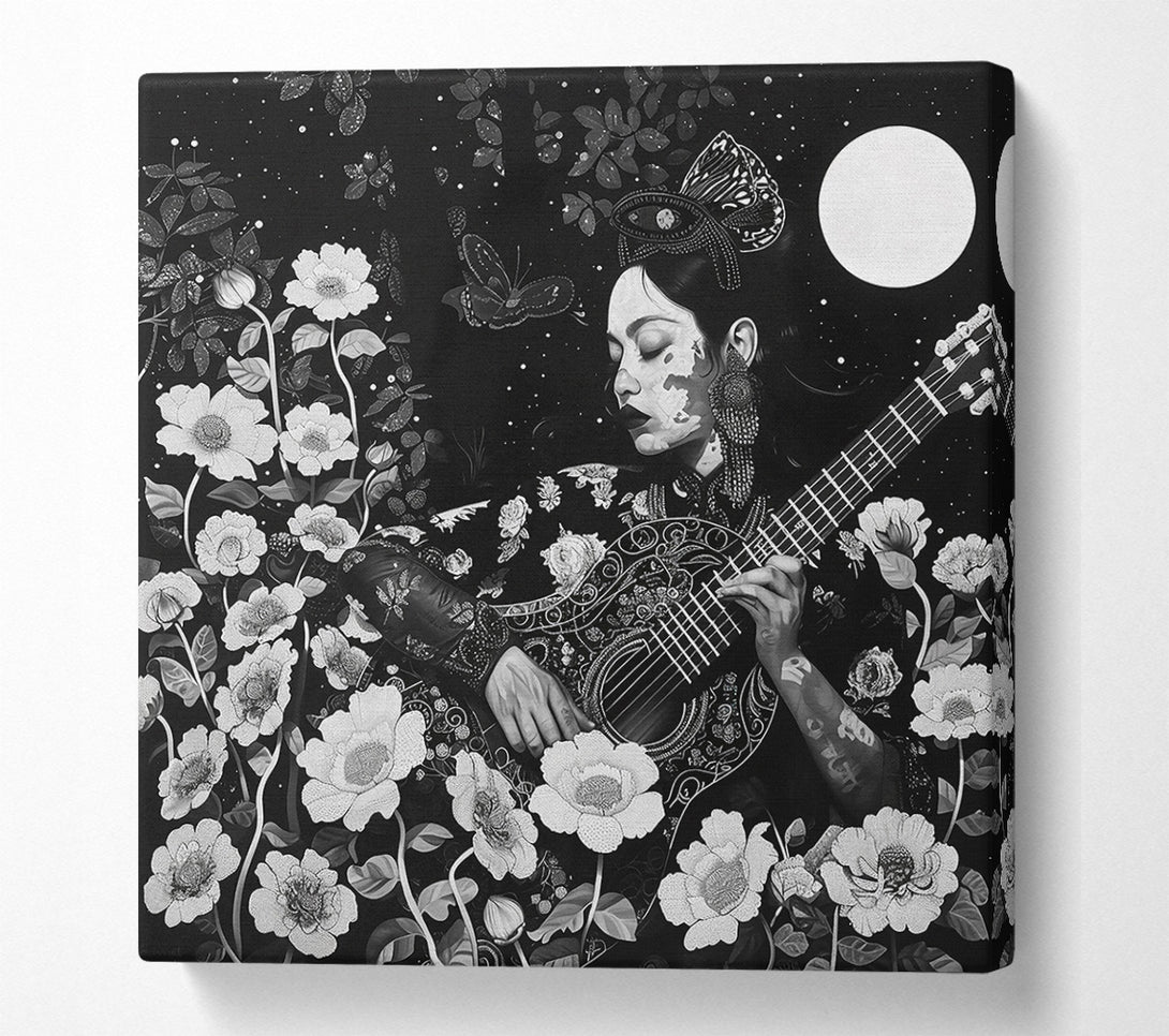  A Canvas Print of Black Moonlight Serenade Canvas Print
