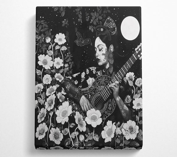  A Canvas Print of Black Moonlight Serenade Canvas Print