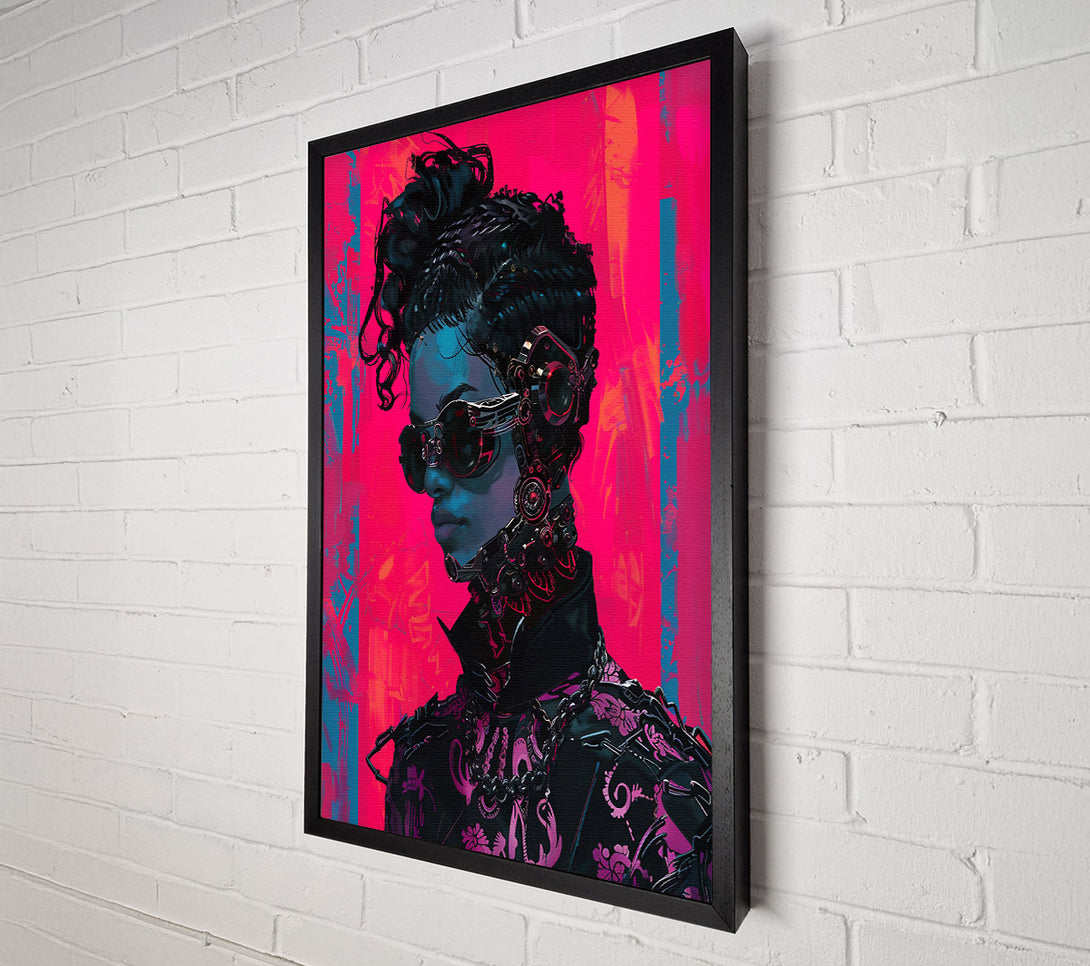  A Canvas Print of Cyberpunk Pink Haze Canvas Art