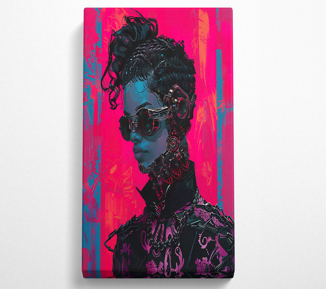  A Canvas Print of Cyberpunk Pink Haze Canvas Art