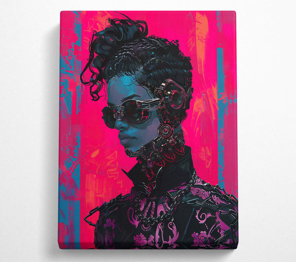  A Canvas Print of Cyberpunk Pink Haze Canvas Art