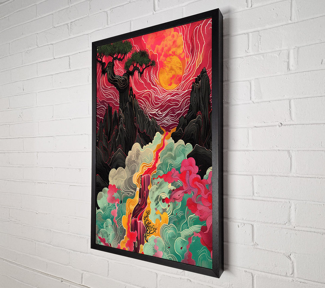  A Canvas Print of Crimson Sky Dreamscape Canvas Art