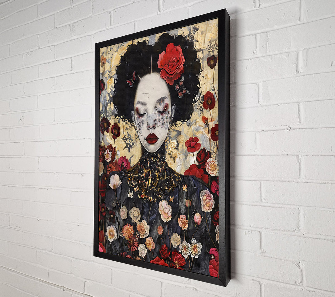  A Canvas Print of Crimson Garden Dreams Canvas Art