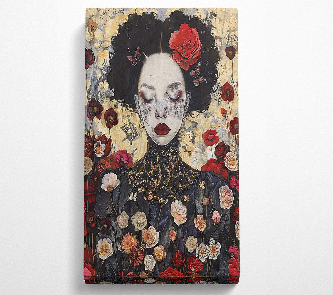  A Canvas Print of Crimson Garden Dreams Canvas Art