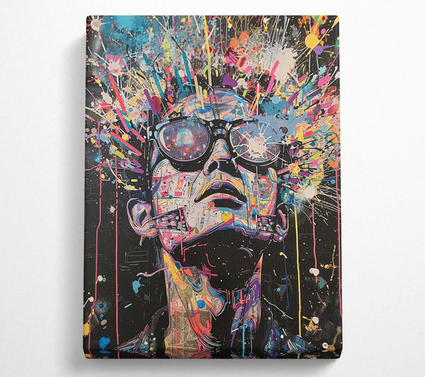  A Canvas Print of Cosmic Black Splashes Canvas Art
