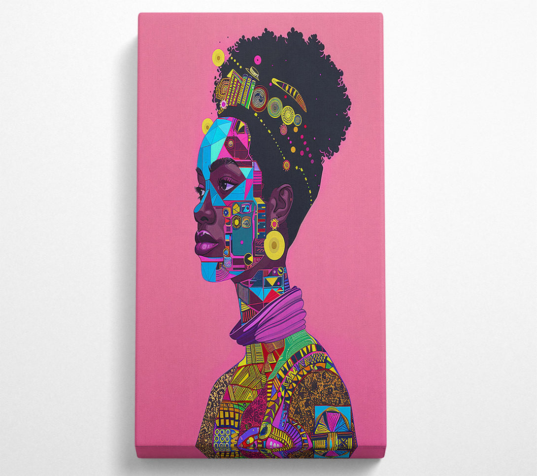  A Canvas Print of Pink Geometric Expression Canvas Print
