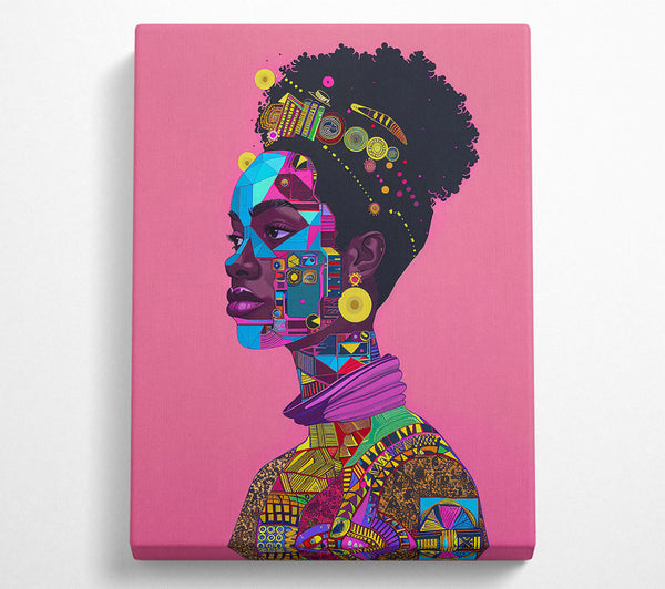  A Canvas Print of Pink Geometric Expression Canvas Print