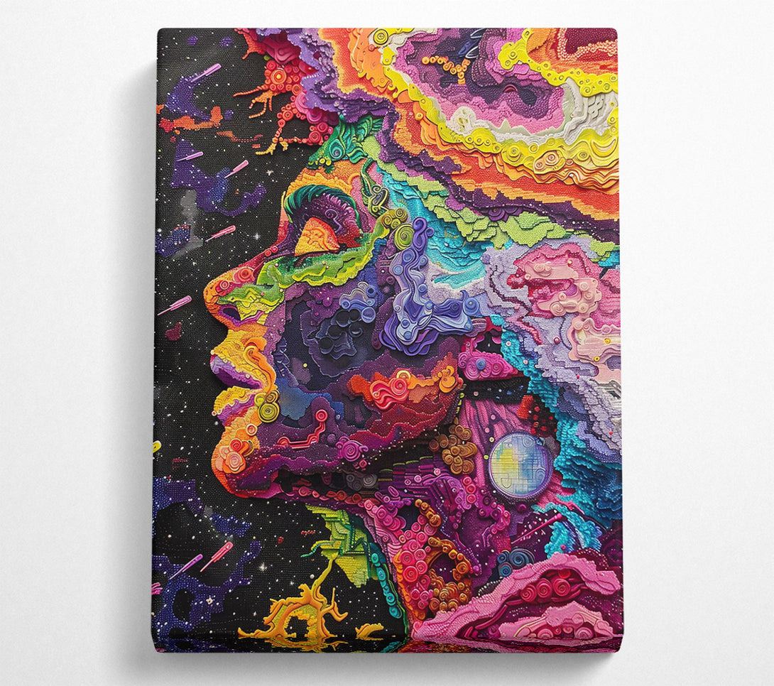  A Canvas Print of Cosmic Orange Dreamscape Canvas Wall Art