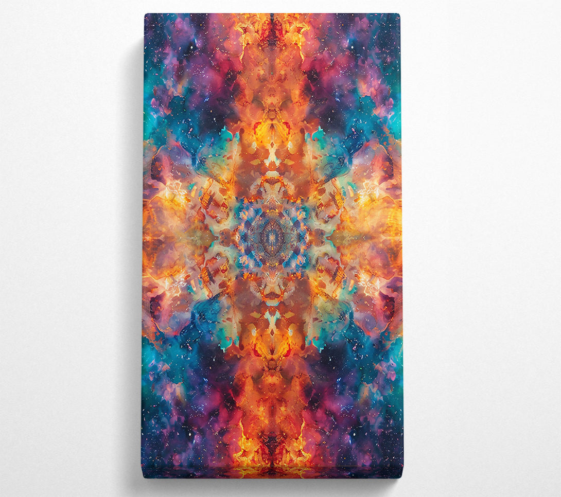 A Canvas Print of Orange Cosmic Tapestry Canvas Art