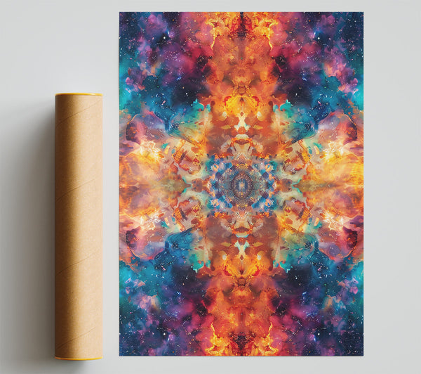 Orange Cosmic Tapestry