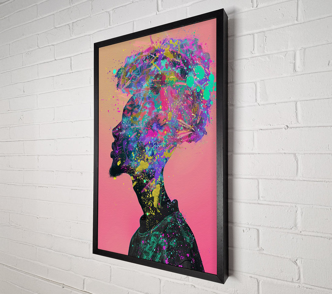  A Canvas Print of Pink And Gold Burst Canvas Print