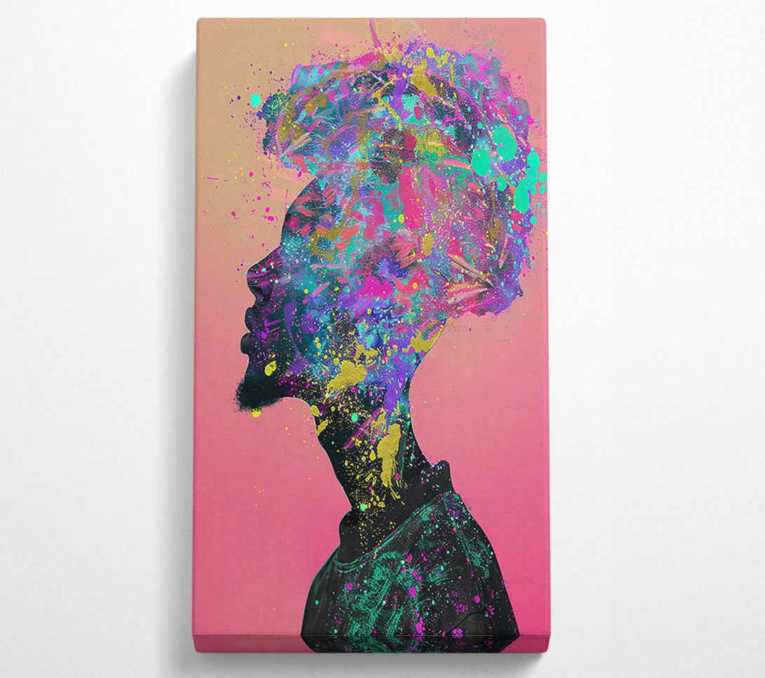  A Canvas Print of Pink And Gold Burst Canvas Print
